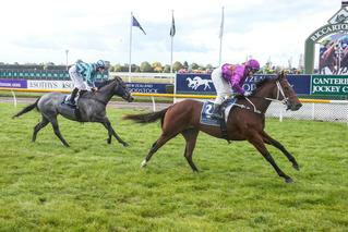 Secret Allure (NZ) claims the NZB Airfreight Stakes. Photo Cred: Race Images South